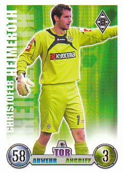 Christofer Heimeroth Borussia Monchengladbach 2008/09 Topps MA Bundesliga #235